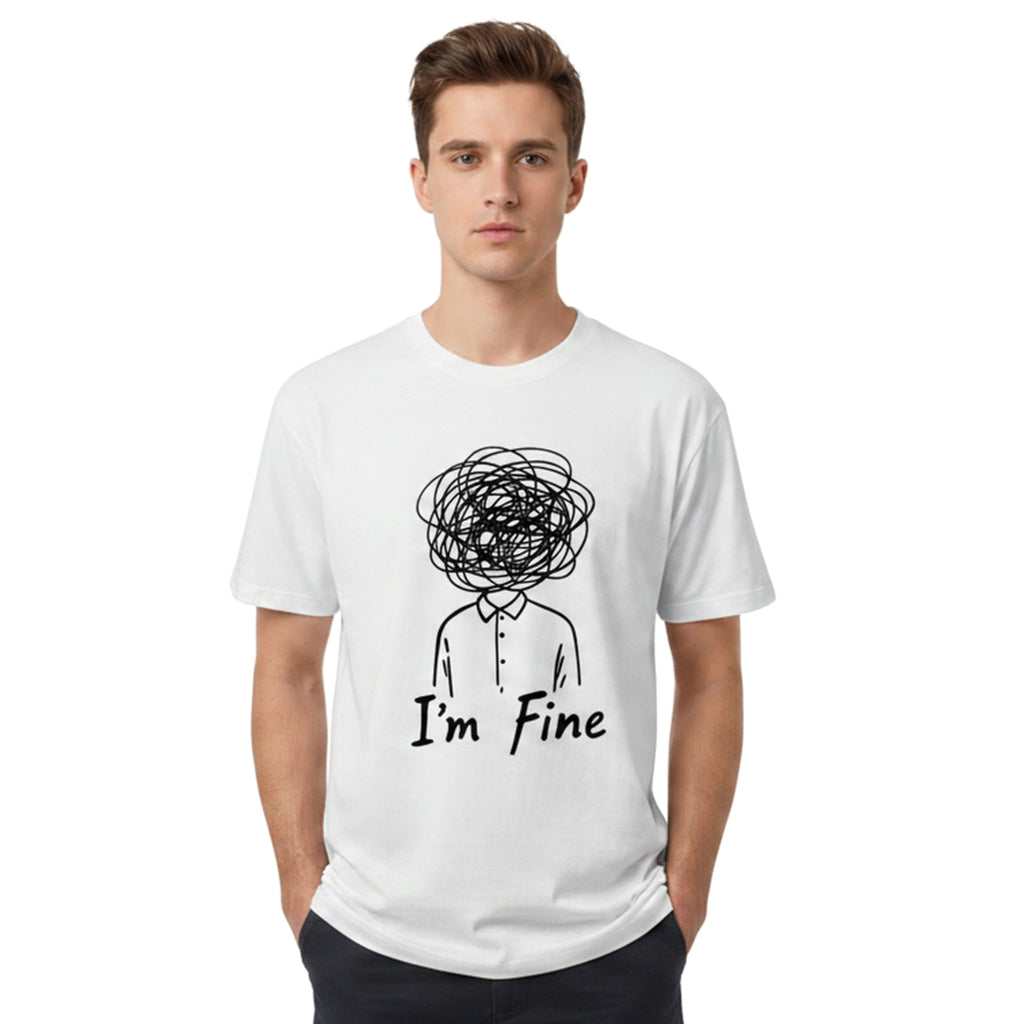 I'm Fine Graphic Print Unisex T-Shirt