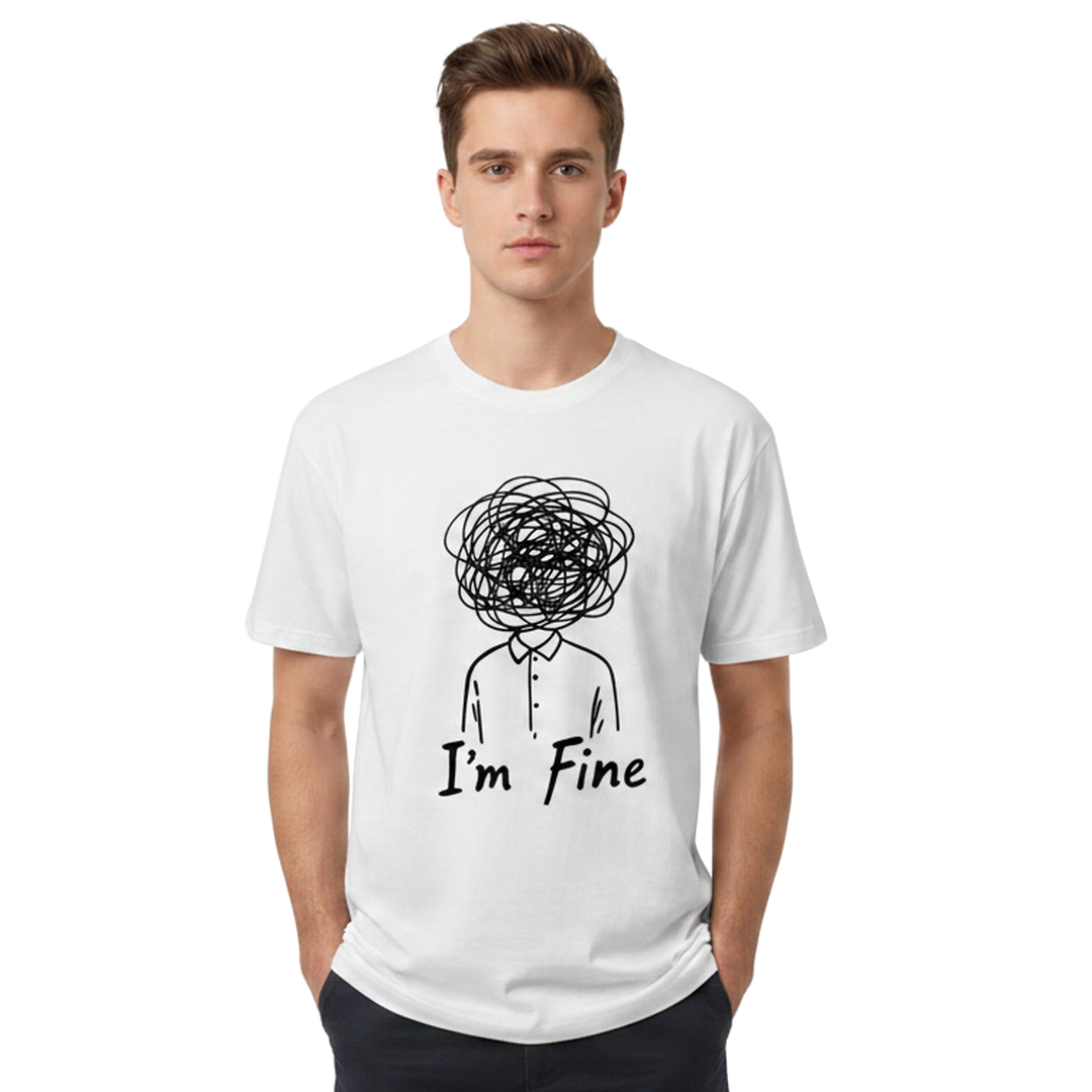 I'm Fine Graphic Print Unisex T-Shirt