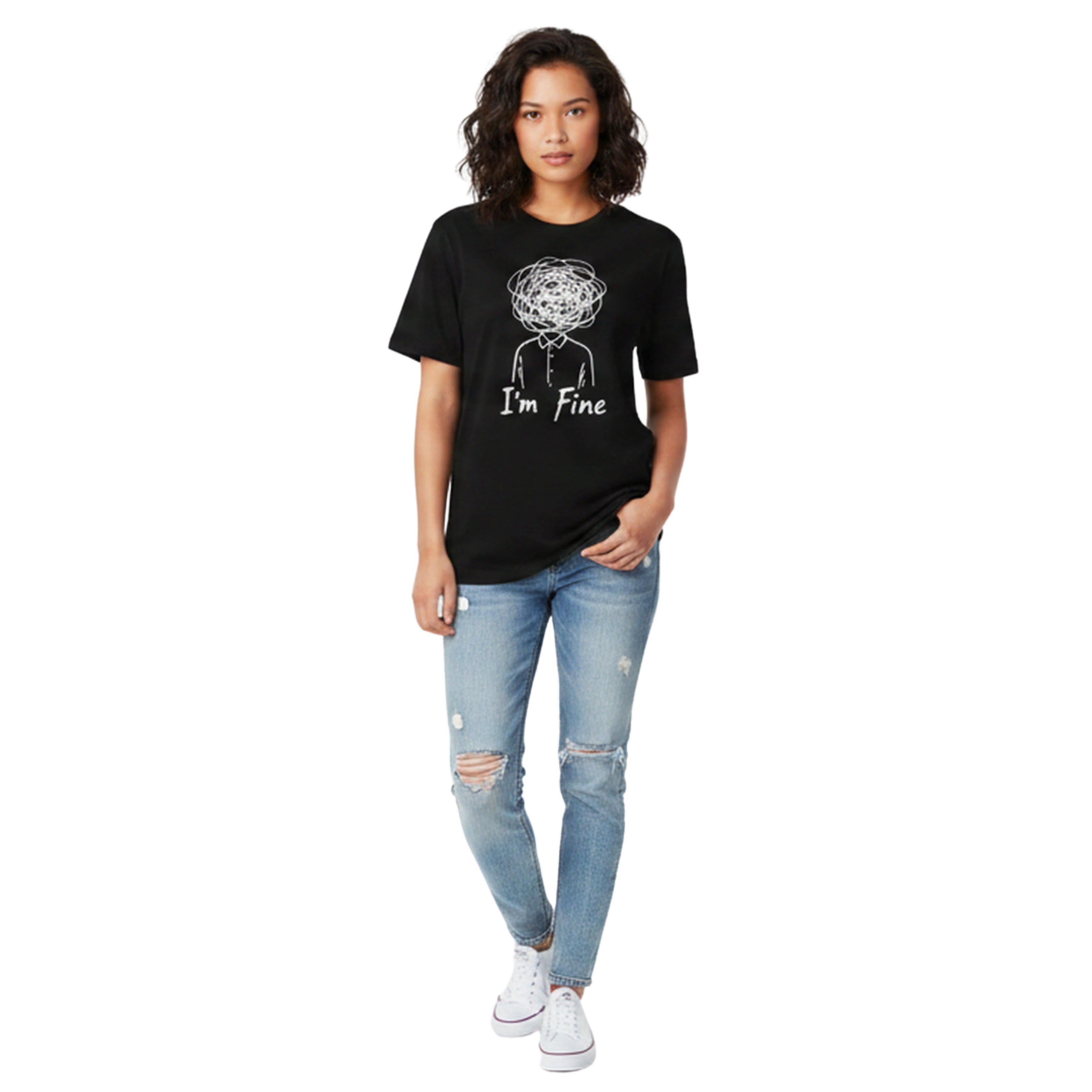 I'm Fine Graphic Print Unisex T-Shirt