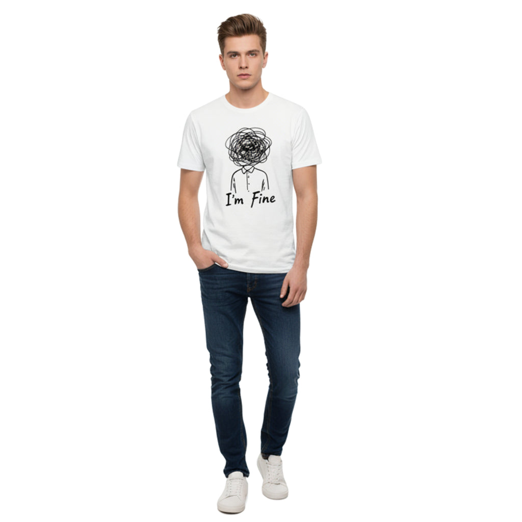 I'm Fine Graphic Print Unisex T-Shirt