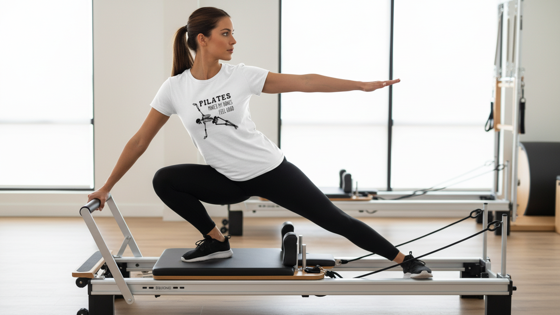 Funny Pilates T-Shirt, 'Pilates Makes My Bones Feel Good'